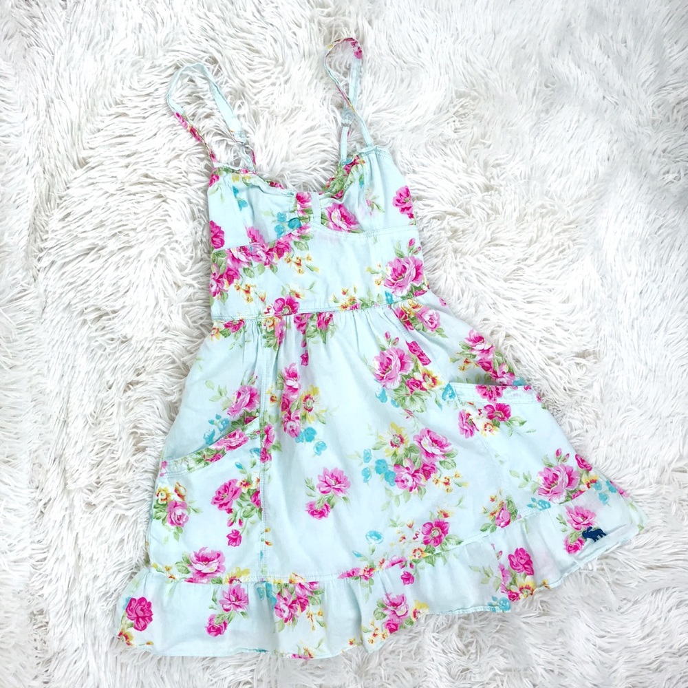 ABERCROMBIE Girls Summer Dress Floral Size S
